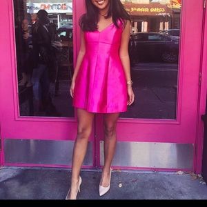 Hot Pink Satin Kate Spade Dress